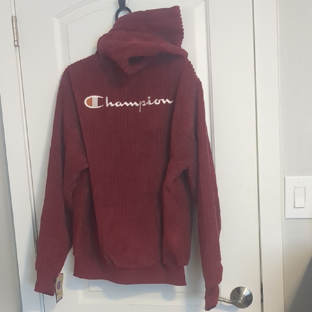 Champion Men's Burgundy Zip-Up Sweater - Picture 3 of 8